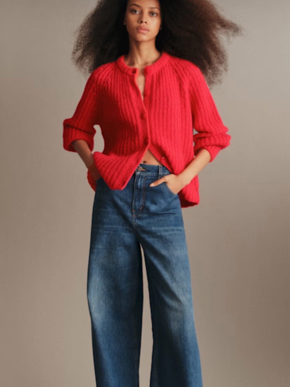 Sezane Emile Red Cardigan (Small) - Picture 7 of 8